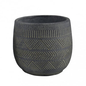 Vaso in Fibra sintetica cm 13x13x12 - CALVIN Colore: Antracite