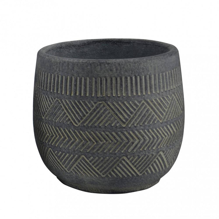 Vaso in Fibra sintetica cm 13x13x12 - CALVIN Colore: Antracite