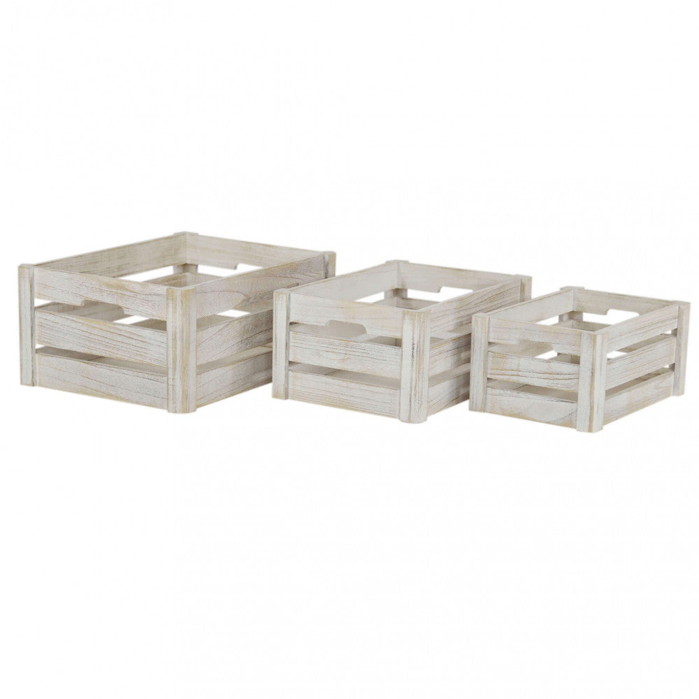 Set di 3 cassette in Legno cm 40x30x18 - RALPH