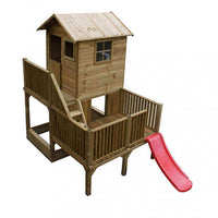 Casetta per bambini con scivolo in Legno cm 176x176x273 - VERO