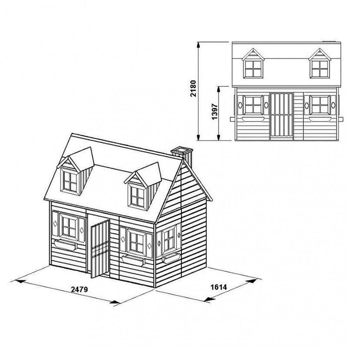 Casetta per bambini in Legno cm 161x248x218 - DAVE