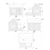 Casetta per bambini in Legno cm 258x255x231 - TEK