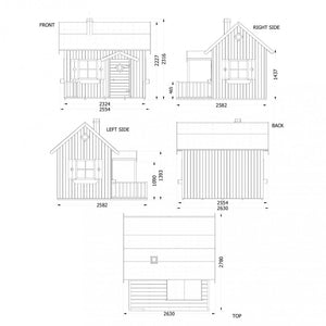 Casetta per bambini in Legno cm 258x255x231 - TEK