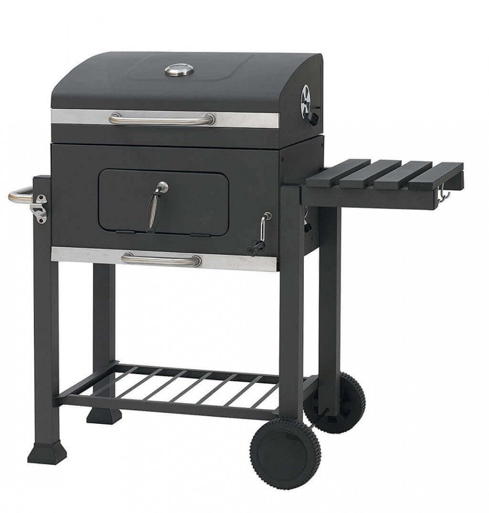 Barbecue a carbonella con coperchio in Acciaio cm 115x67x107,5 - HOMER