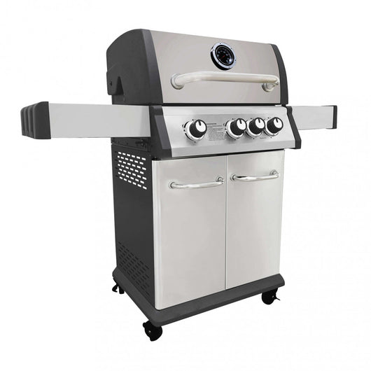 Barbecue 3 fuochi + 1 in Acciaio cm 122x57x114 - CHIANY