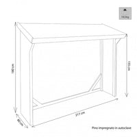 Legnaia da Giardino impregnata in Legno cm 217x80x180 - SACHEVERELL