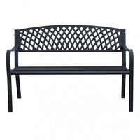 Panchina da Giardino 2 posti in Acciaio,Acciaio cm 128x85x56 - SHELDON