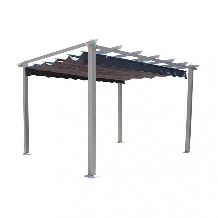 Gazebo da Giardino 3x4 in alluminio e metallo - DRAKE Colore: Tortora