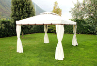 Gazebo da Giardino 3x3 con pareti laterali in alluminio,poliestere - GRANT