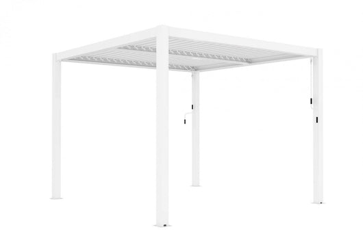 Pergola bioclimatica m 4x4 in alluminio - JAMEY Colore: Bianco