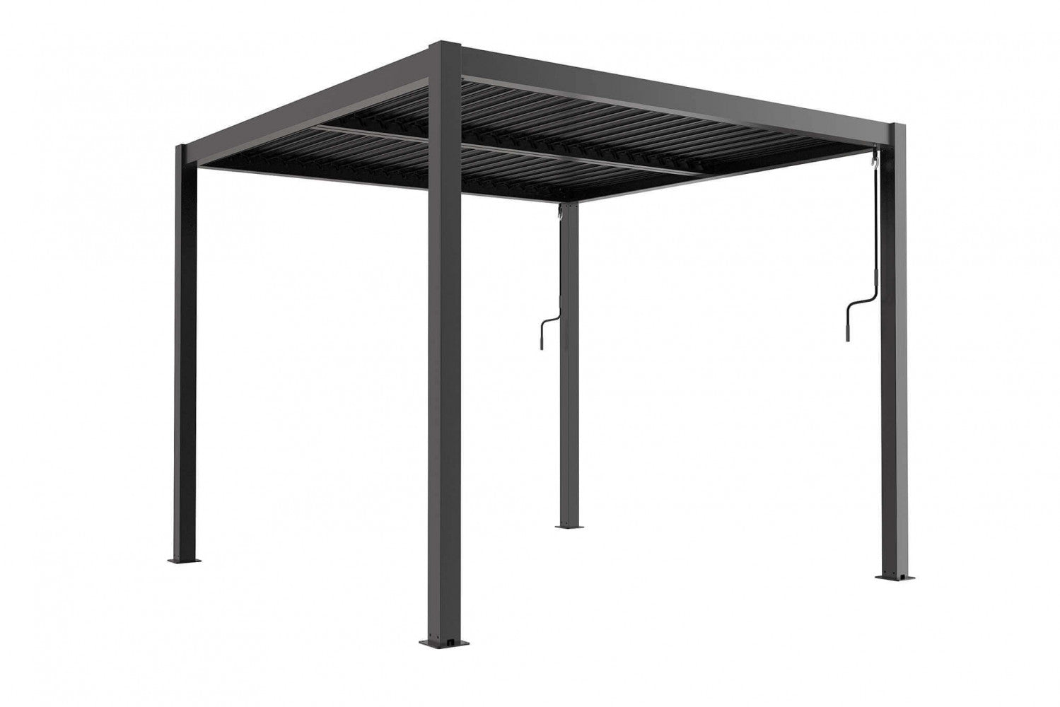 Pergola bioclimatica m 4x4 in alluminio - JAMEY Colore: Grigio scuro