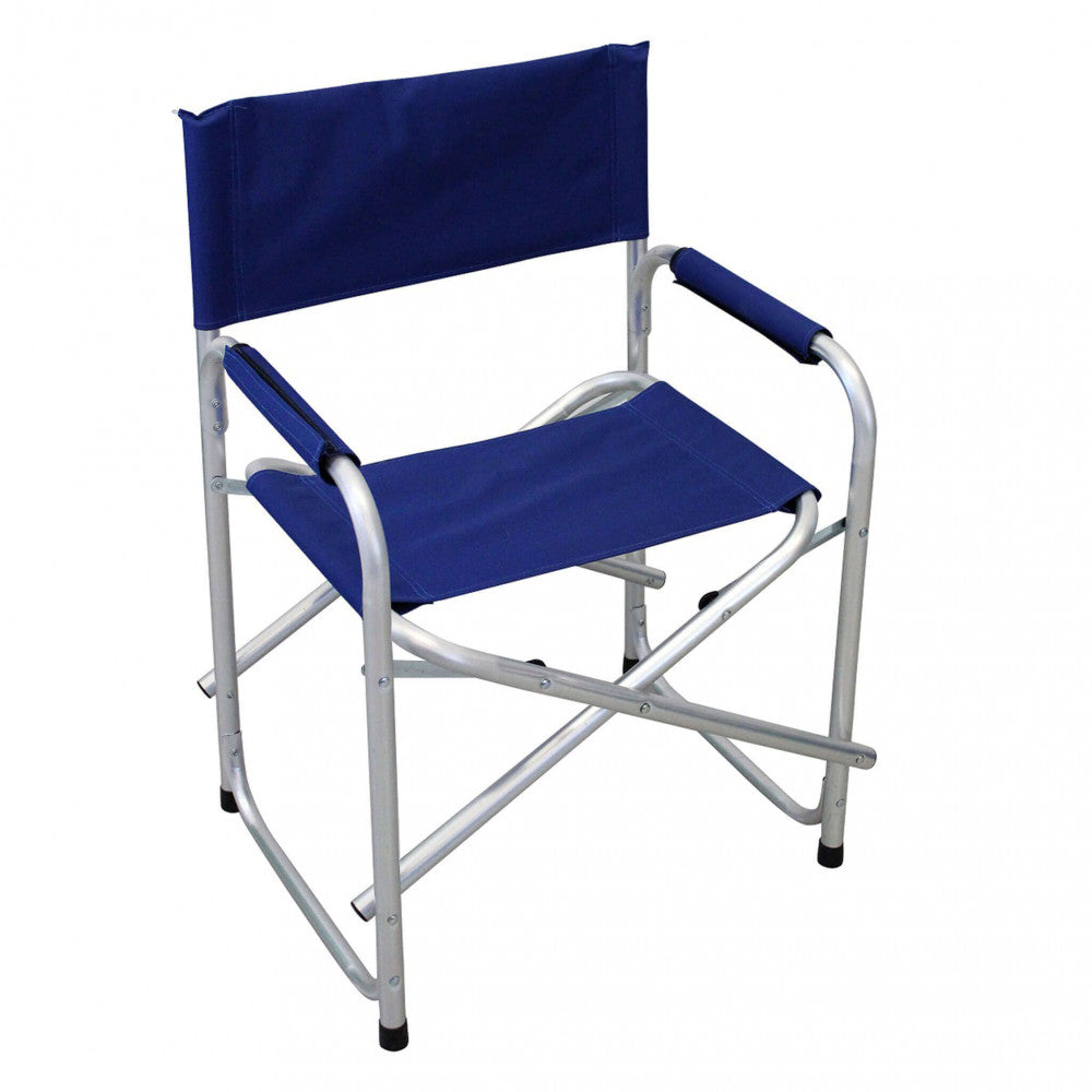 Poltrona da spiaggia e campeggio regista Pieghevole in Alluminio,Oxford cm 48x56x80 - SCOT Colore: Blu