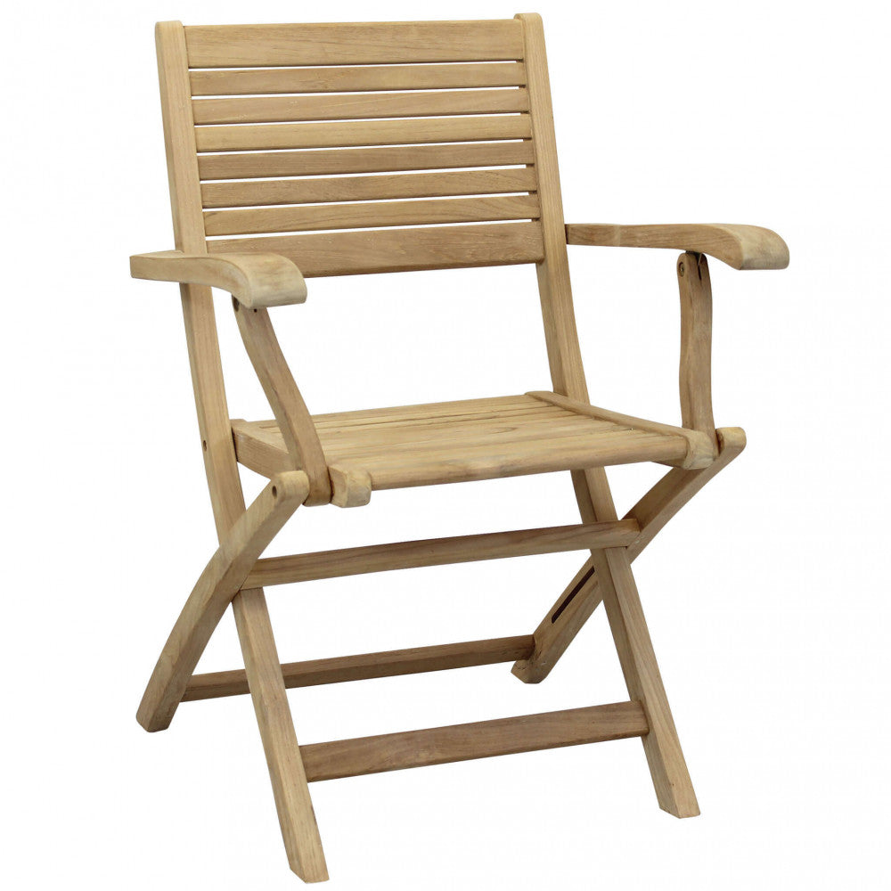 Poltrona da Giardino Pieghevole in Legno,Teak cm 42x60x85 - THOR