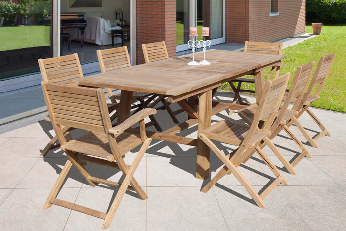 Poltrona da Giardino Pieghevole in Legno,Teak cm 42x60x85 - THOR