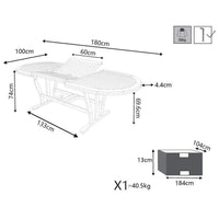 Tavolo da Giardino Allungabile cm 180-240x100 - NILES