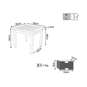 Tavolino da Giardino 50x50 - SANFORD