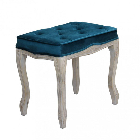 Sgabello vintage in Legno cm 50x36x47 - CELI Colore: Blu