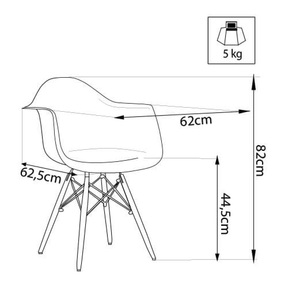 Poltrona Svandinava Patchwork in Legno,Acciaio,Tessuto cm 65,5x62,5x79,5 - ELWOOD