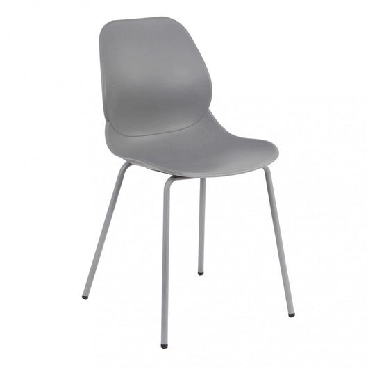 Sedia Moderna in Plastica cm 46x54x84 - CRIV Colore: Grigio