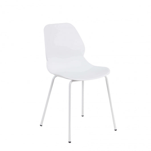 Sedia Moderna in Plastica cm 46x54x84 - CRIV Colore: Bianco