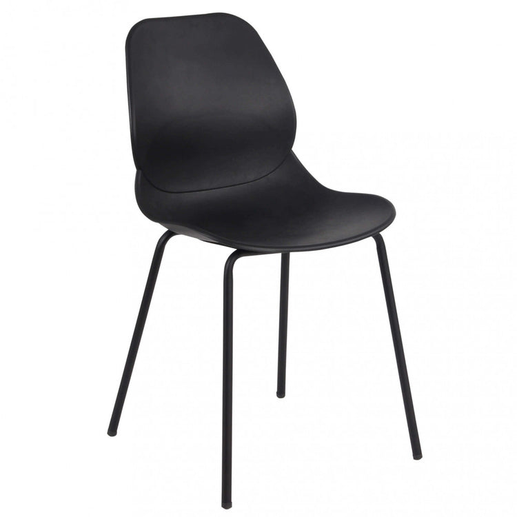 Sedia Moderna in Plastica cm 46x54x84 - CRIV Colore: Nero