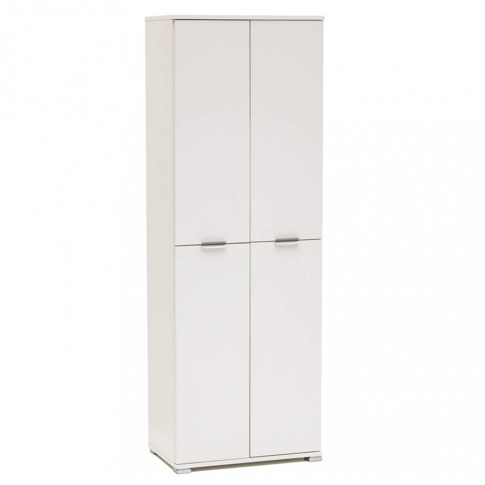 Armadio 4 ante in Truciolare cm 60x38x174 - FLIP Colore: Bianco