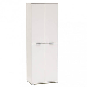 Armadio 4 ante in Truciolare cm 60x38x174 - FLIP Colore: Bianco