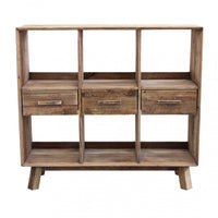 Libreria con 6 ripiani in Pino riciclato cm 120x40x110 - PINE