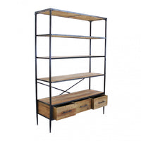 Libreria in Legno,Metallo cm 128x44,5x153,5 - DENE