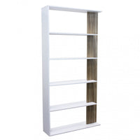 Libreria Moderna di Design in Truciolare cm 90x23,5x180 - SCAF Colore: Bianco