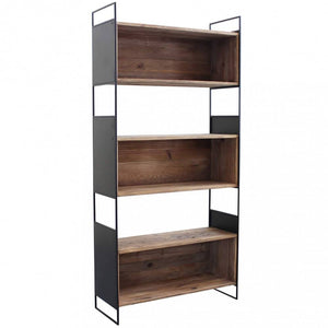 Libreria con 6 ripiani in Pino riciclato cm 91x35x190 - PINE