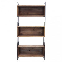 Libreria con 6 ripiani in Pino riciclato cm 91x35x190 - PINE