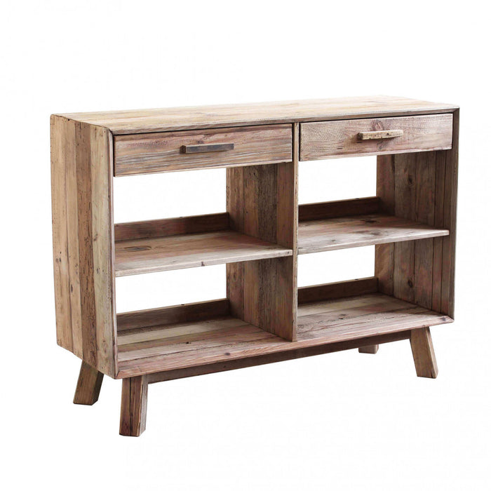 Credenza con 2 cassetti in Pino riciclato cm 117,8x40x85 - PINE