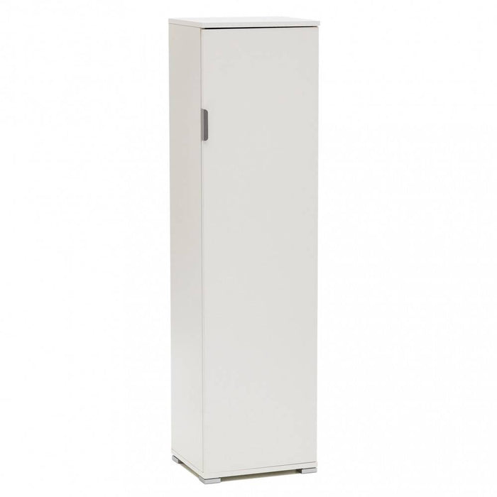 Armadietto da Bagno un anta 4 ripiani in Truciolare cm 40x33x151 - ZAK Colore: Bianco