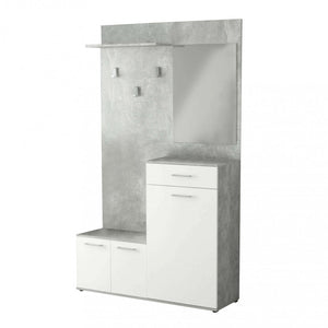 Mobile Ingresso con attaccapanni in Truciolare cm 115x35x197 - NATHANIEL Colore: Marrone