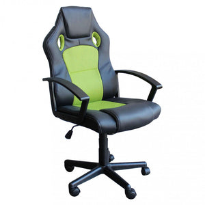 Poltrona da Gaming reclinabile in Poliuretano cm 61x65x114 - FORGE Colore: Verde lime