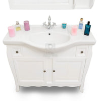 Mobile bagno shabby chic con decori incisi completo