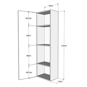 Letto a scomparsa 120 Sofà  Kentaro colonna sx-dx Colore: Bianco Frassinato