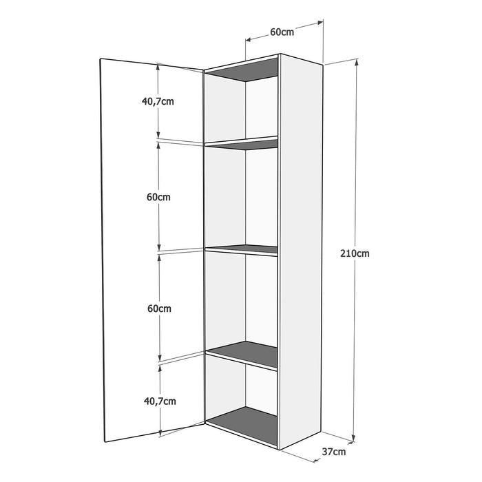 Letto a scomparsa 120 Sofà  Kentaro colonna sx-dx Colore: Bianco Frassinato