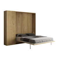 Letto matrimoniale a scomparsa Kentaro colonna sx-dx L.234 P.39 H.210 Colore: Quercia Naurale