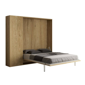 Letto matrimoniale a scomparsa Kentaro colonna sx-dx L.234 P.39 H.210 Colore: Quercia Naurale