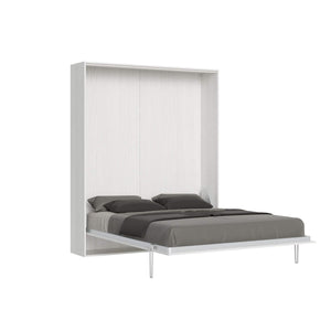 Letto matrimoniale a scomparsa Kentaro verticale a scomparsa L.174 P.39 H.210 Colore: Bianco Frassinato