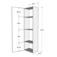 Base Colonna a terra sx-dx L.60 P.39,5 H.210 Colore: Noce