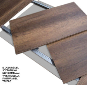 Tavolo da Pranzo everyday Evolution 90x180Allungato 90x440 in Nobilitato e Ferro Colore: Quercia Naurale