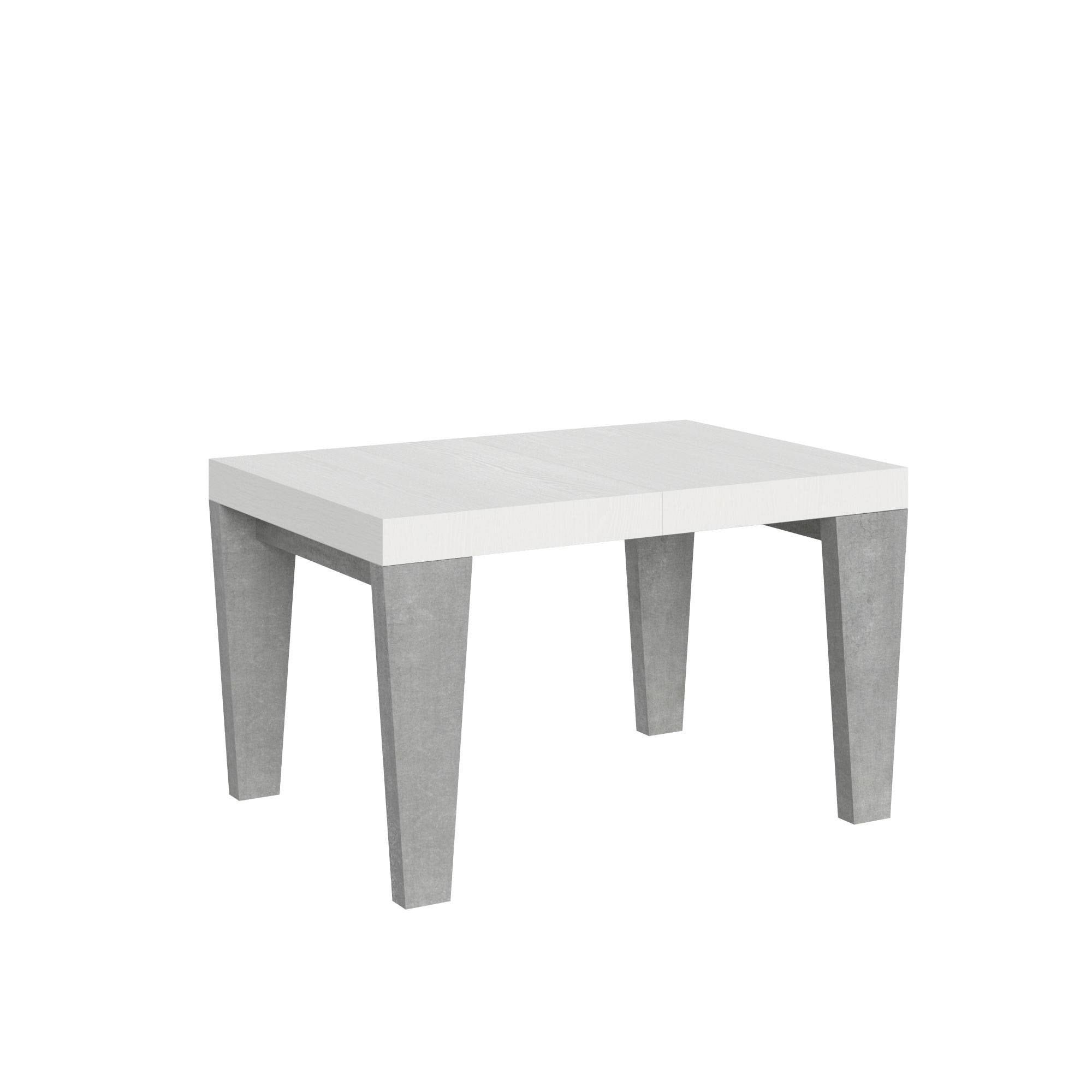 Tavolo Spimbo cm. 90x130 allungabile fino a cm. 234 L.130 P.90 H.77 (Allungabile fino a 234 cm) Colore: Bianco Cemento