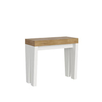 Consolle allungabile Spimbo Small L.90 P.42 H.77 (allungabile fino a 196 cm) Colore: Quercia Bianco