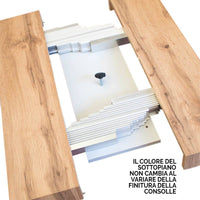 Consolle allungabile Roxel L.90 P.42 H.77 (allungabile fino a 300 cm) Colore: Bianco Frassinato