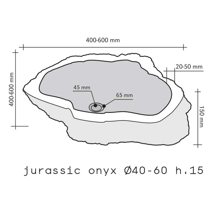 Lavabo da Appoggio in pietra Jurassic Onyx