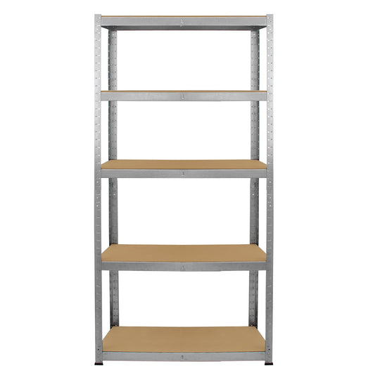 4 Scaffali in Acciaio Senza Bulloni Galwix Grigi Larghi 90cm per Magazzino e Box