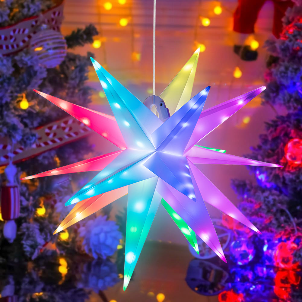 Stella Luminosa di Natale da Soffitto Decorazione Natalizia LED RGB 50cm con App